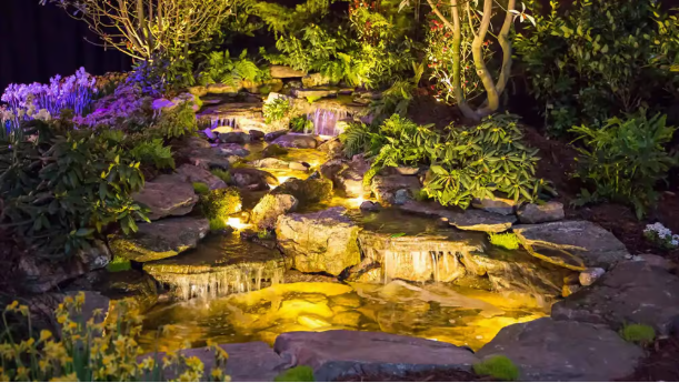 lighting water features from within